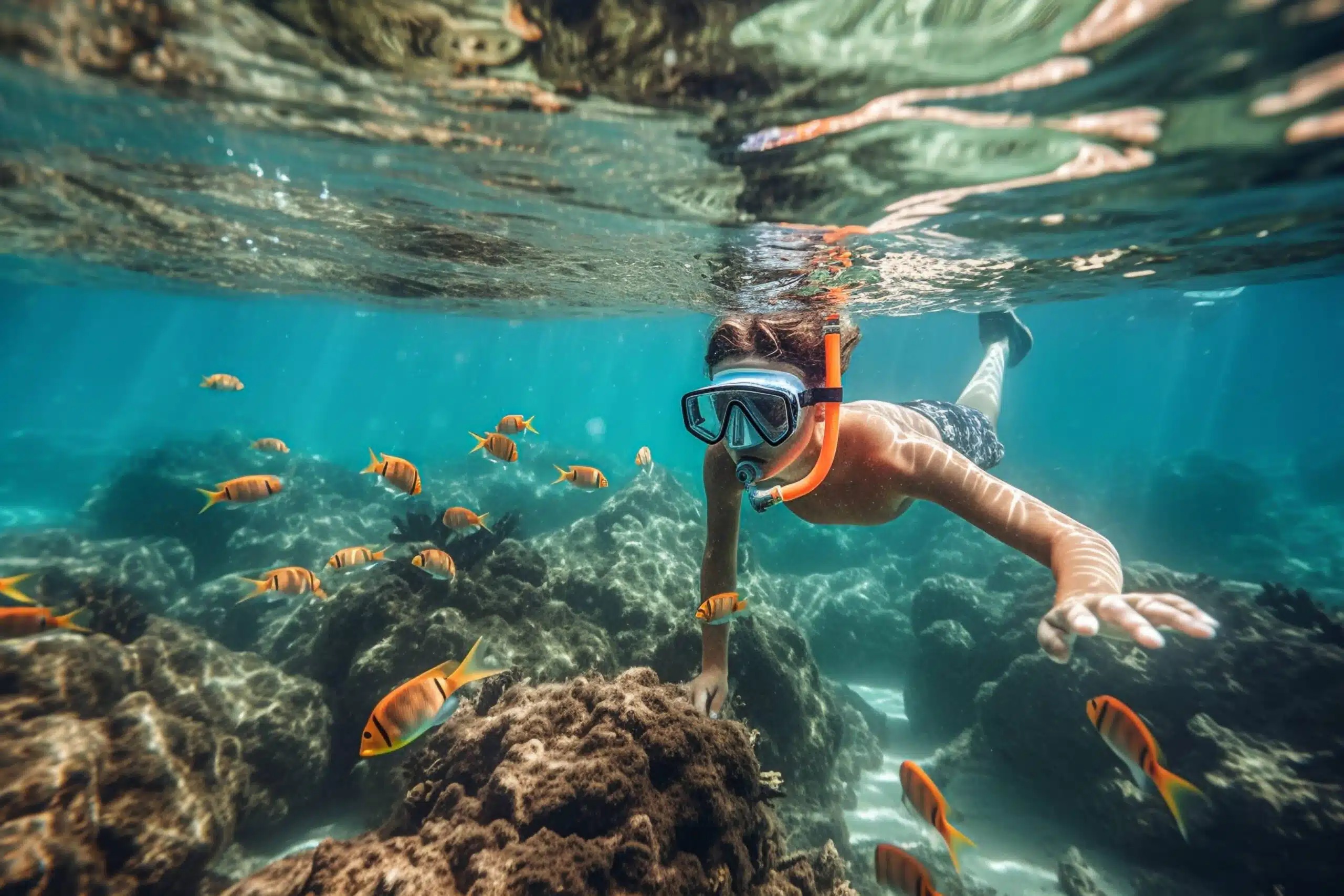 La Casa del Capitán - snorkeling-among-tropical-fish